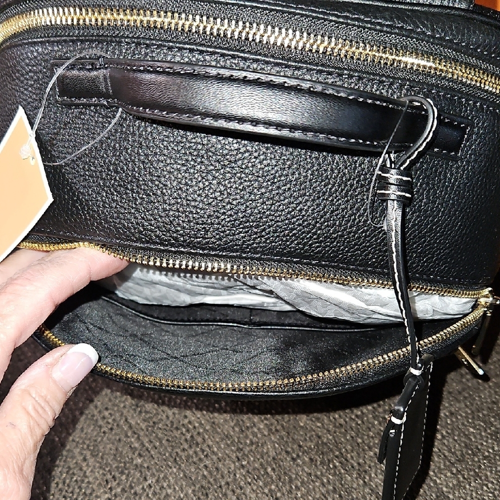 Michael Kors Black Textured Women's Backpack - Picture 8 of 14
